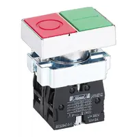 [HIM HLAY5BL8325] Double bouton-poussoir plat HLAY5, 1NO+1NF - Himel