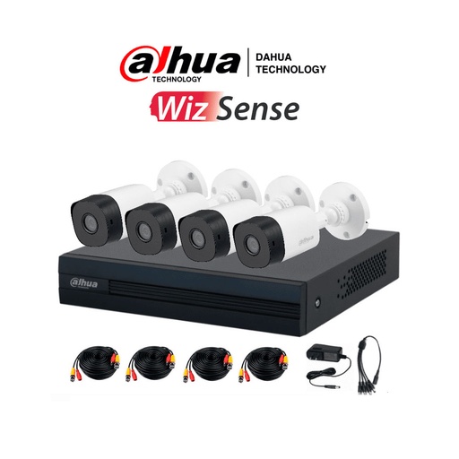 [DH-KIT/XVR1B04-I/4] Kit vidéosurveillance HDCVI : enregistreur 4 canaux + 4 caméras - Dahua