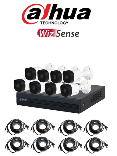 [DH-KIT/XVR1B08-I/8] Kit vidéosurveillance HDCVI : enregistreur 8 canaux + 8 caméras - Dahua